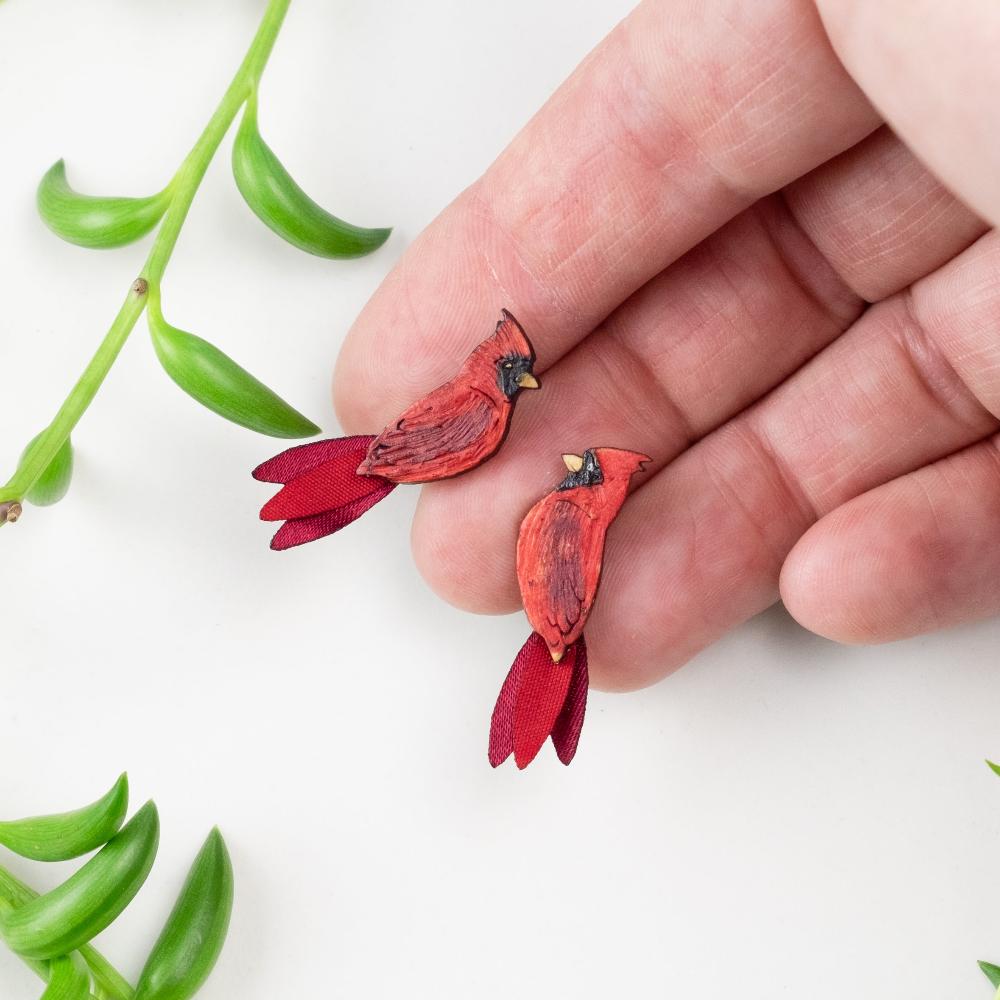 Cardinal Earrings-SM