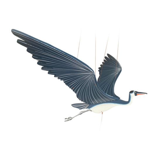 Blue Heron Flying Bird Mobile