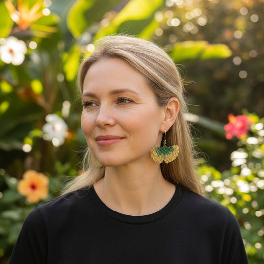 Golden Ginkgo Earrings