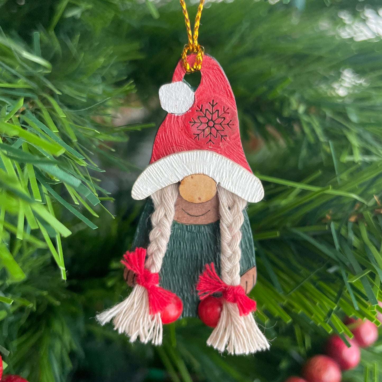 Mrs. Gnome Holiday Ornament