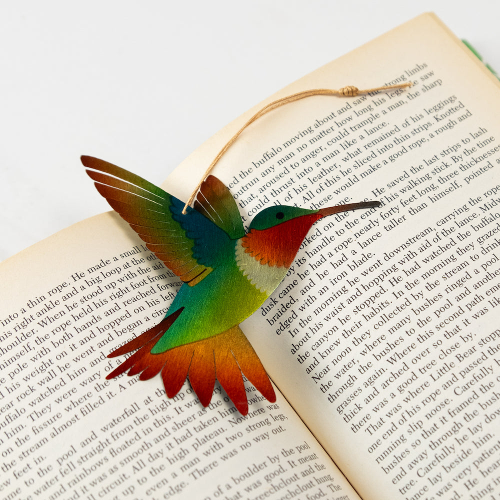 Ruby-Throated Hummingbird Ornament with Blank Notecard