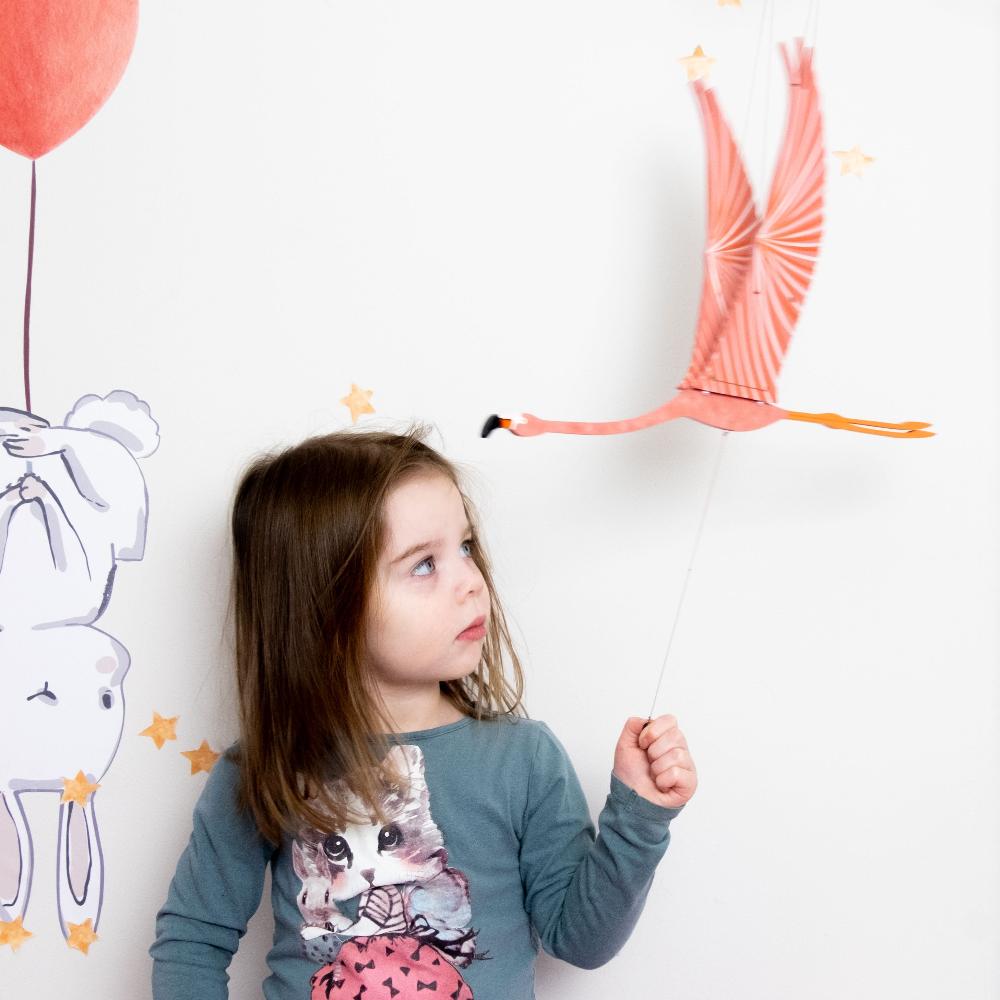 Flamingo Flying Bird Mobile