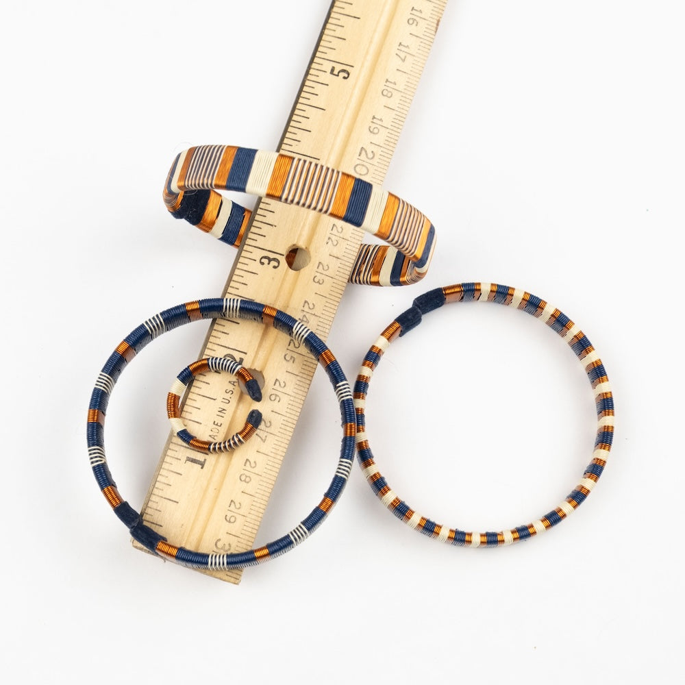 Navy & Copper Rings-TAVWE