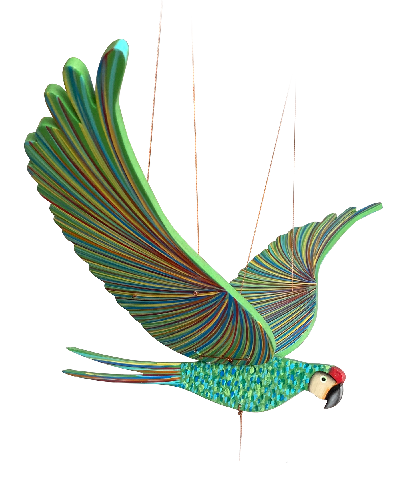 Green Parrot Flying Bird Mobile