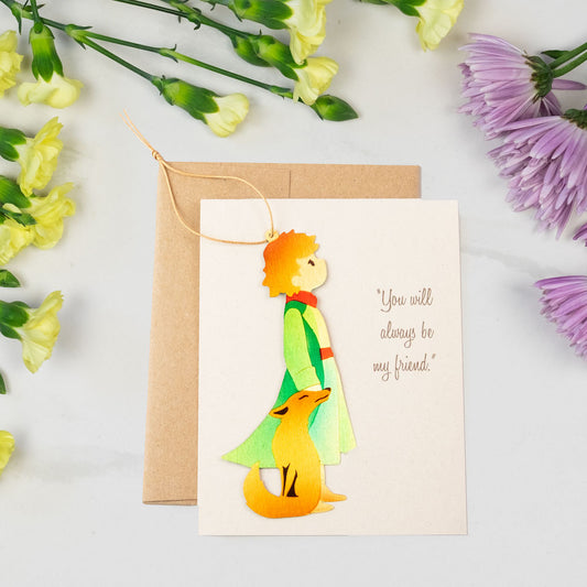 Little Prince Ornament with Blank Notecard