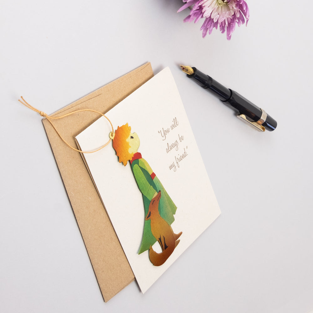 Little Prince Ornament with Blank Notecard