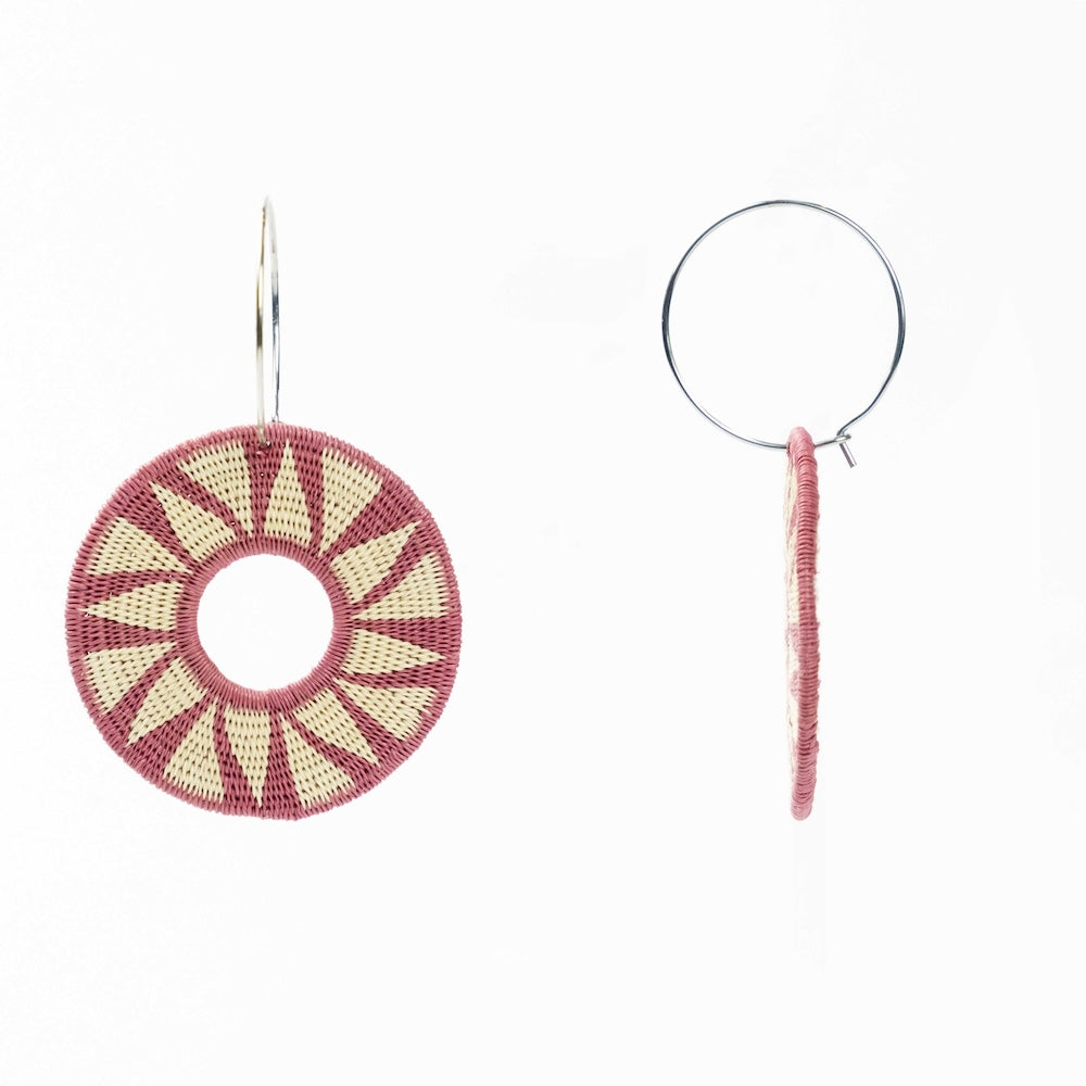 Rose Round Earrings-TAVWE