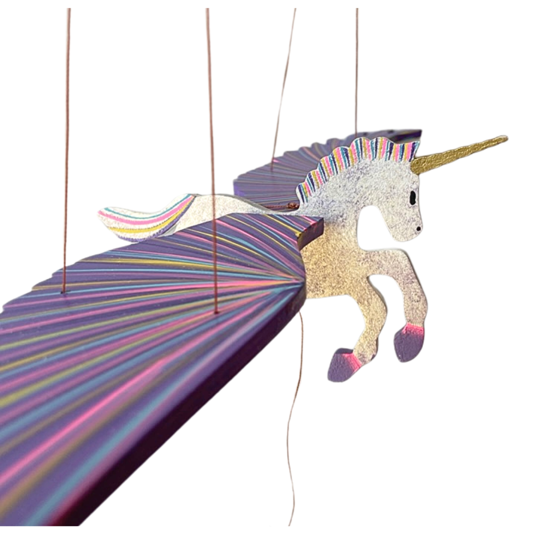 Unicorn Flying Mobile - Gold or Purple