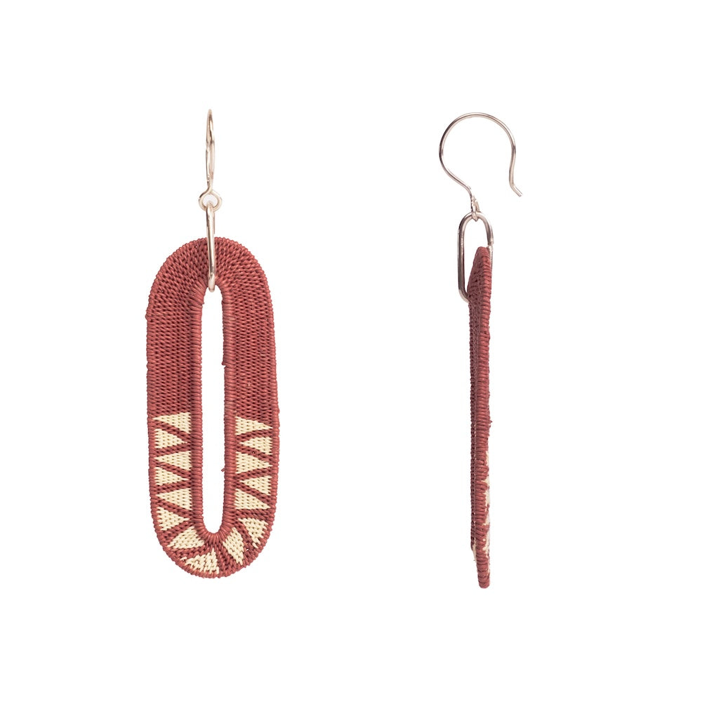 Oval Rose Earrings