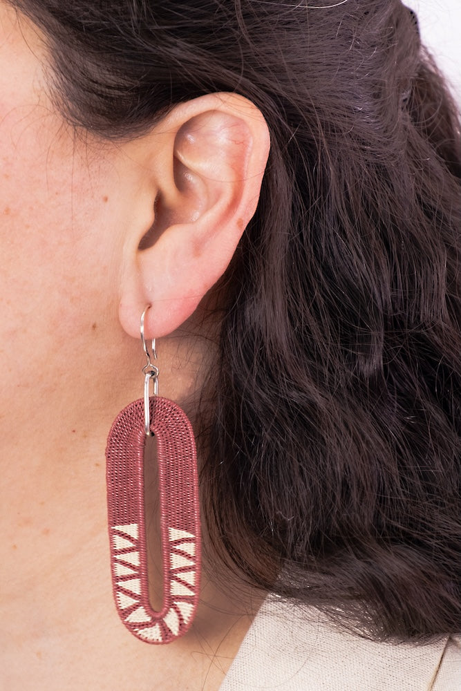 Oval Rose Earrings