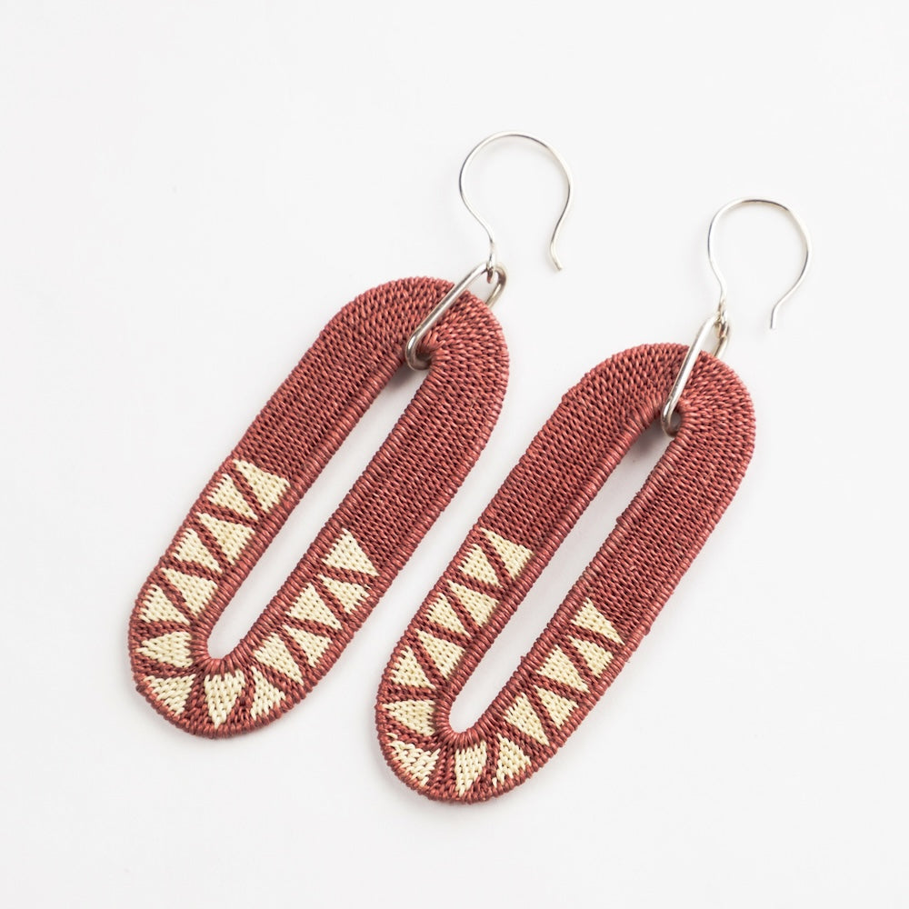 Oval Rose Earrings