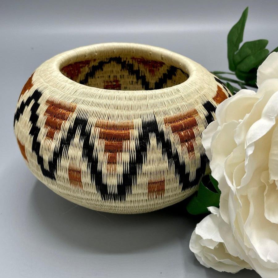 Wounaan Fine Art Vase Bowl Basket WV137-Tulia's Artisan Gallery