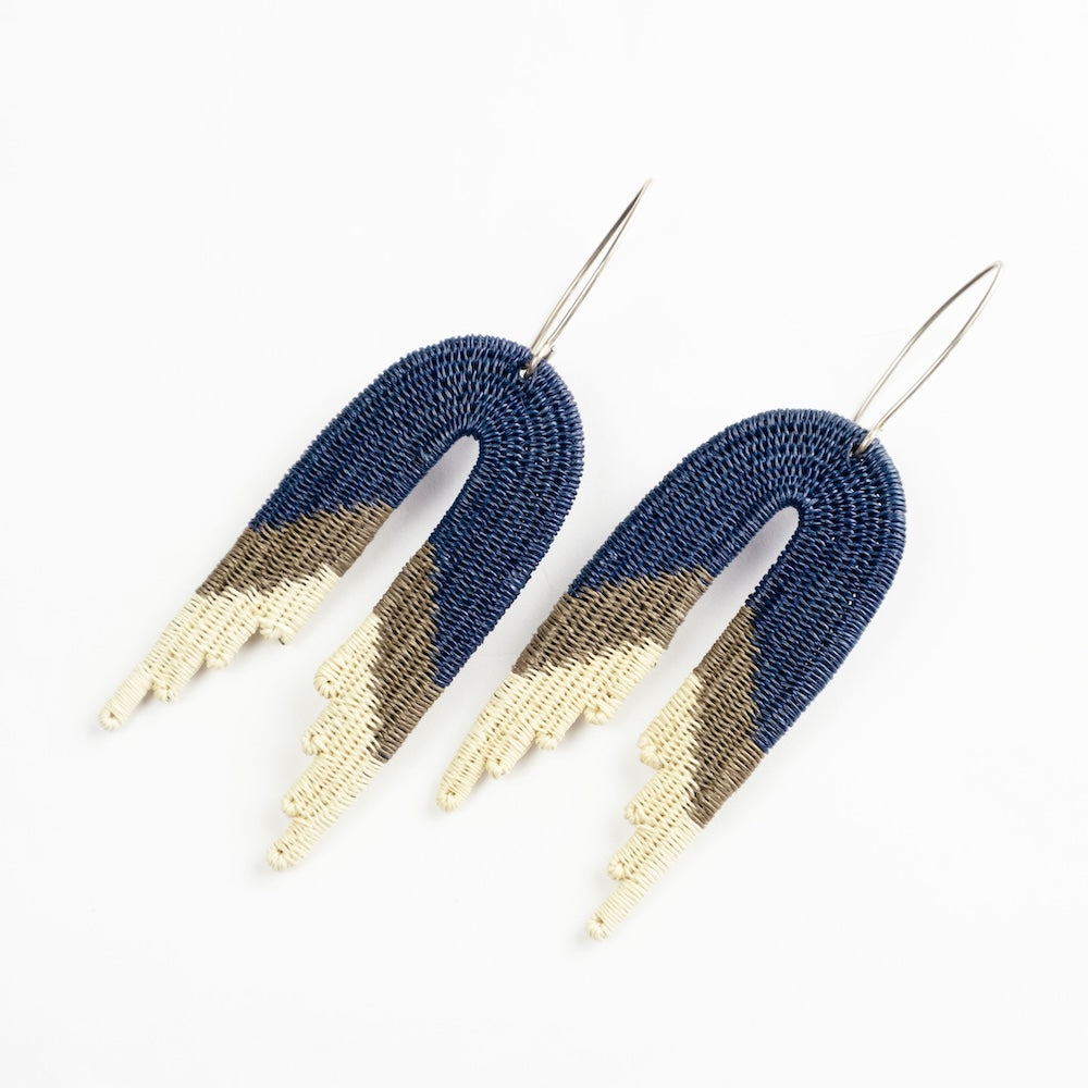 Waterfall Navy Earrings