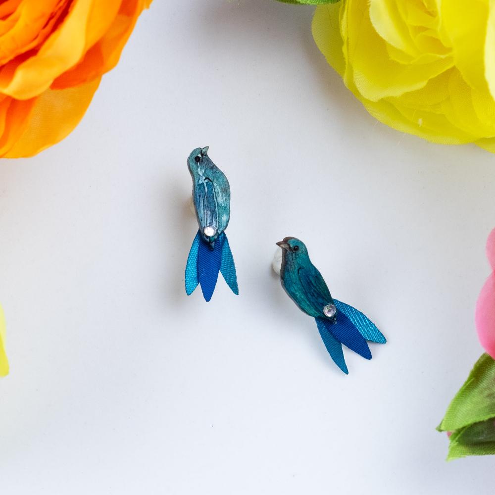 Blue Bird Earrings-SM
