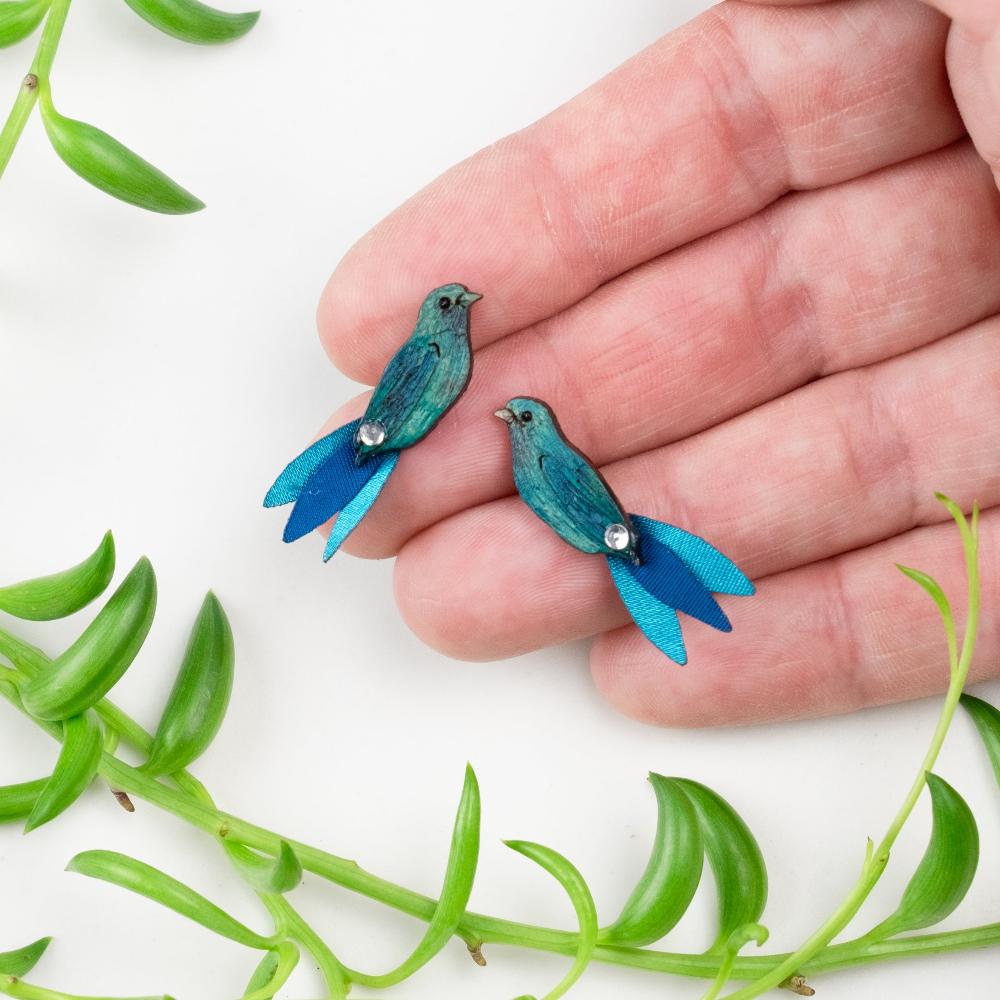 Blue Bird Earrings-SM