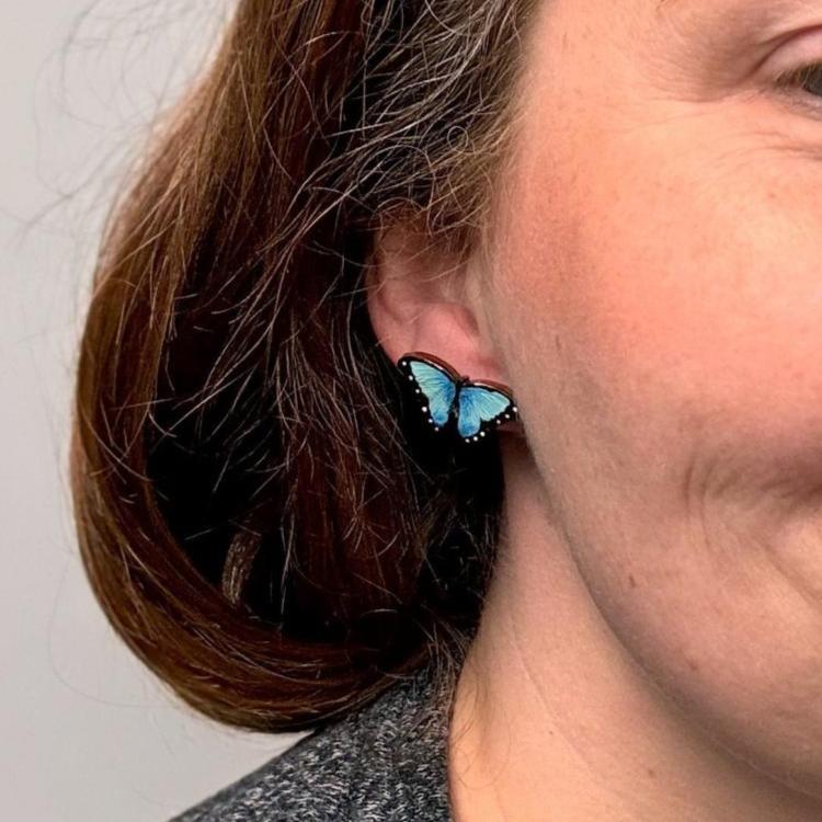 Butterfly Earrings - Blue