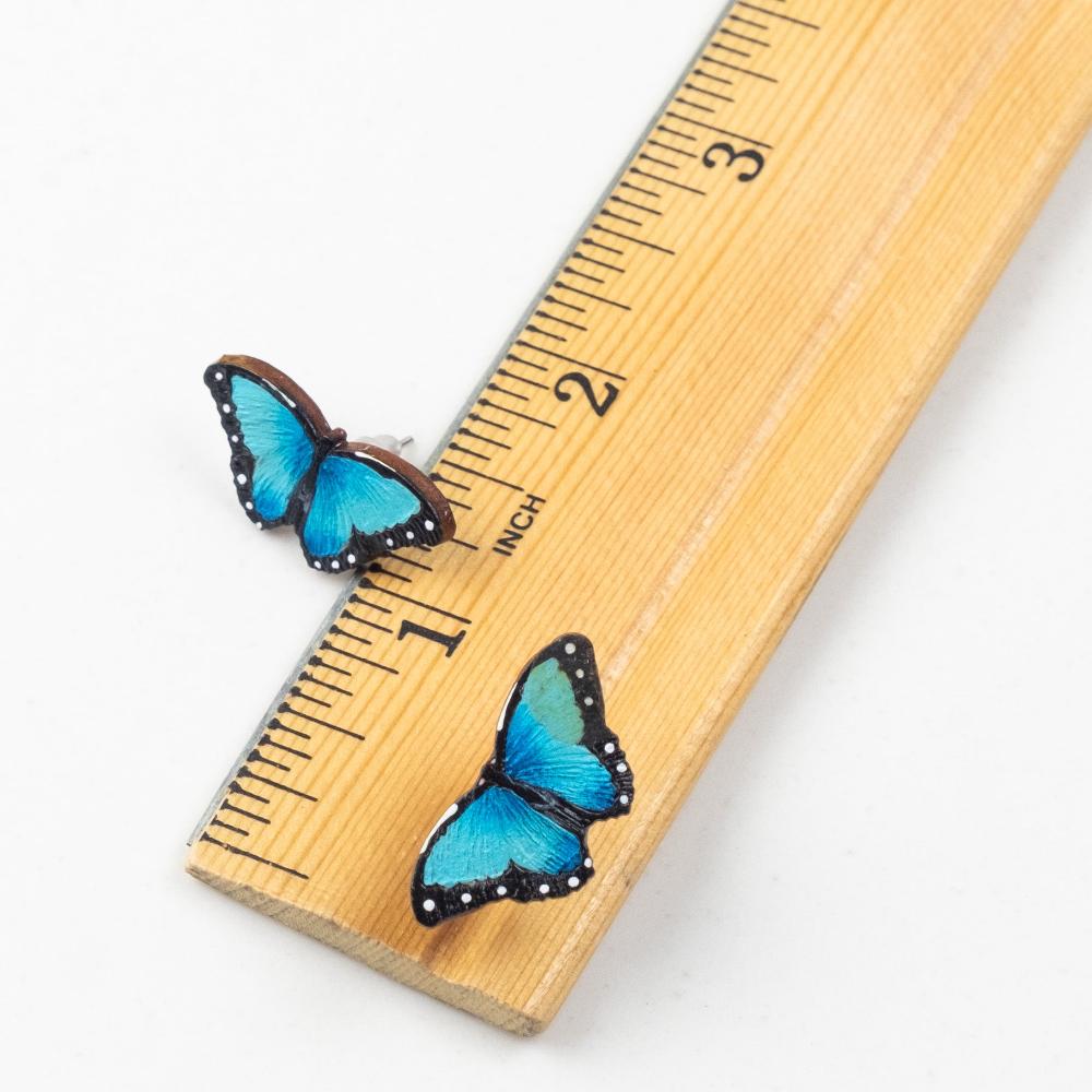 Butterfly Earrings - Blue