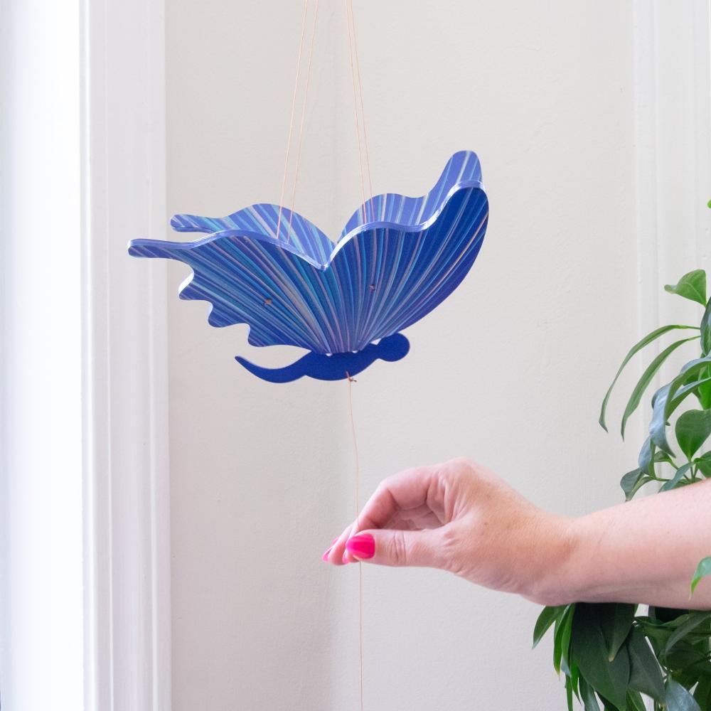 Blue Butterfly Flying Mobile