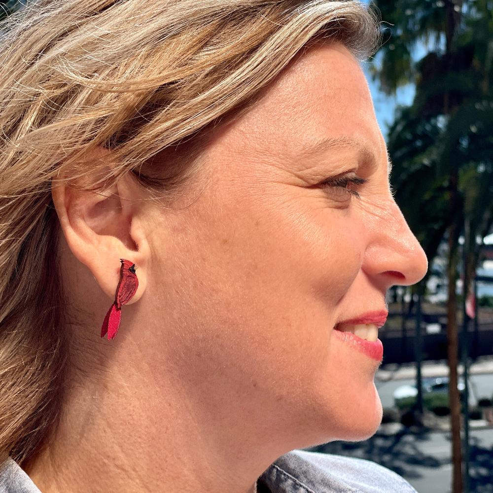 Cardinal Earrings-SM