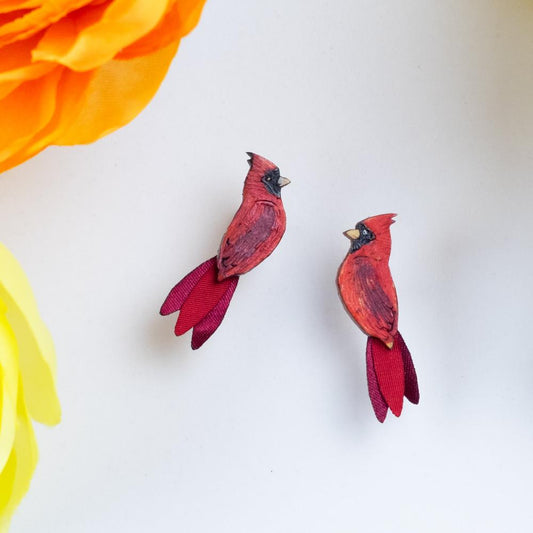 Cardinal Earrings-SM