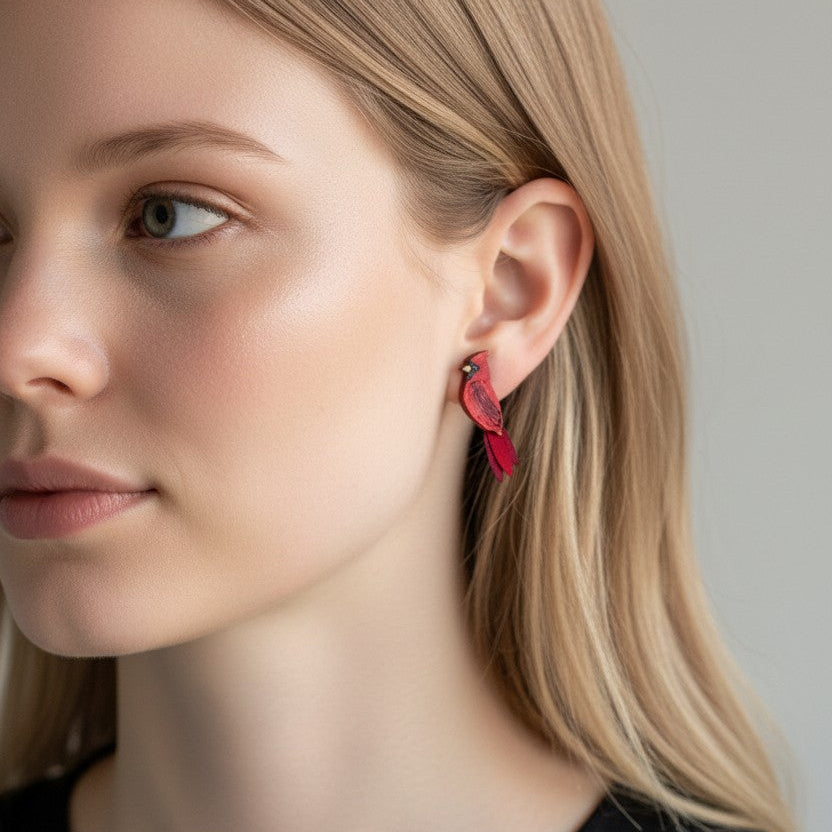 Cardinal Earrings-SM