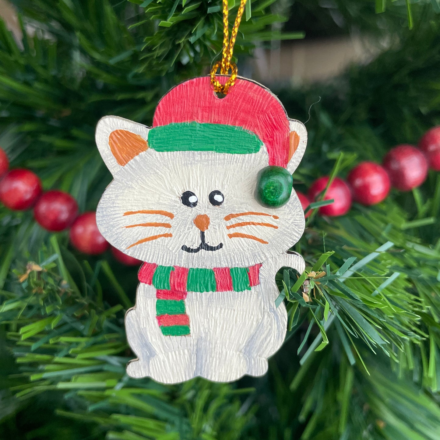 Kitty Cat Holiday Ornament