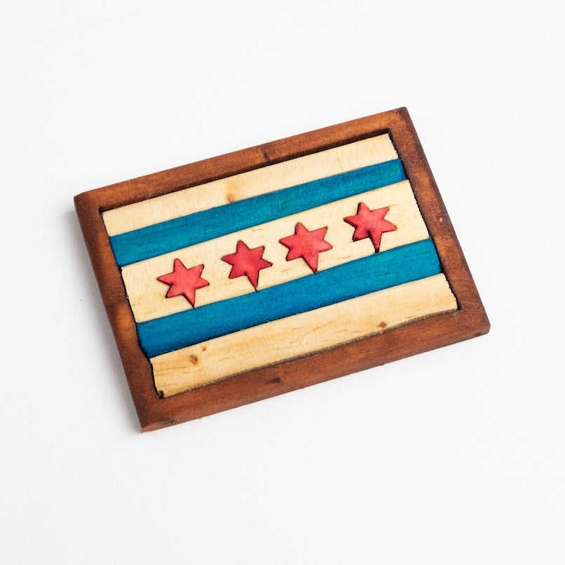 Chicago Flag Refrigerator Magnet