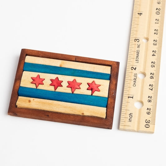 Chicago Flag Refrigerator Magnet