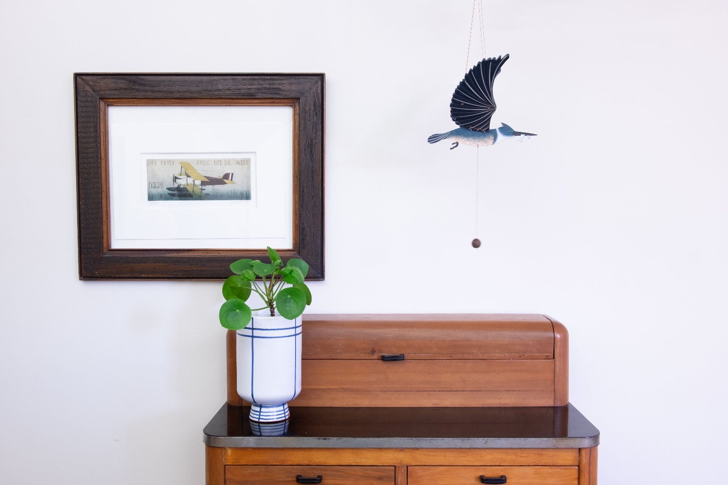 Belted Kingfisher Flying Bird Mobile