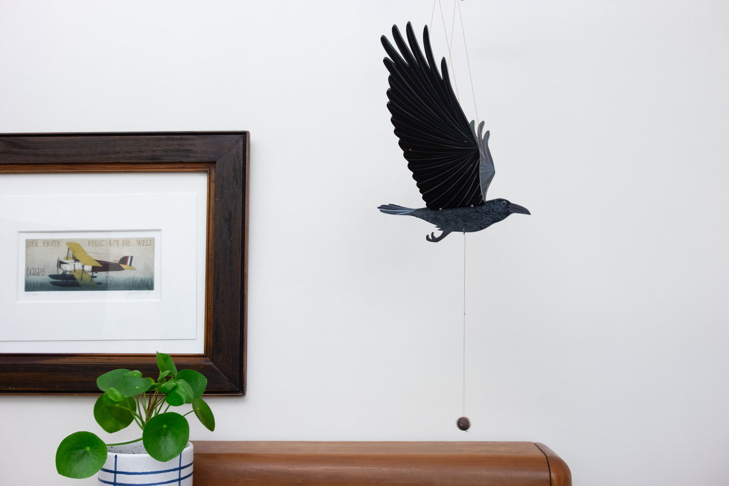Raven Crow Blackbird Flying Mobile