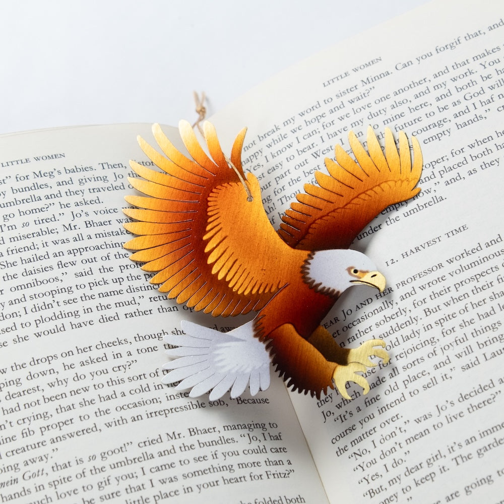 American Bald Eagle Ornament with Blank Notecard