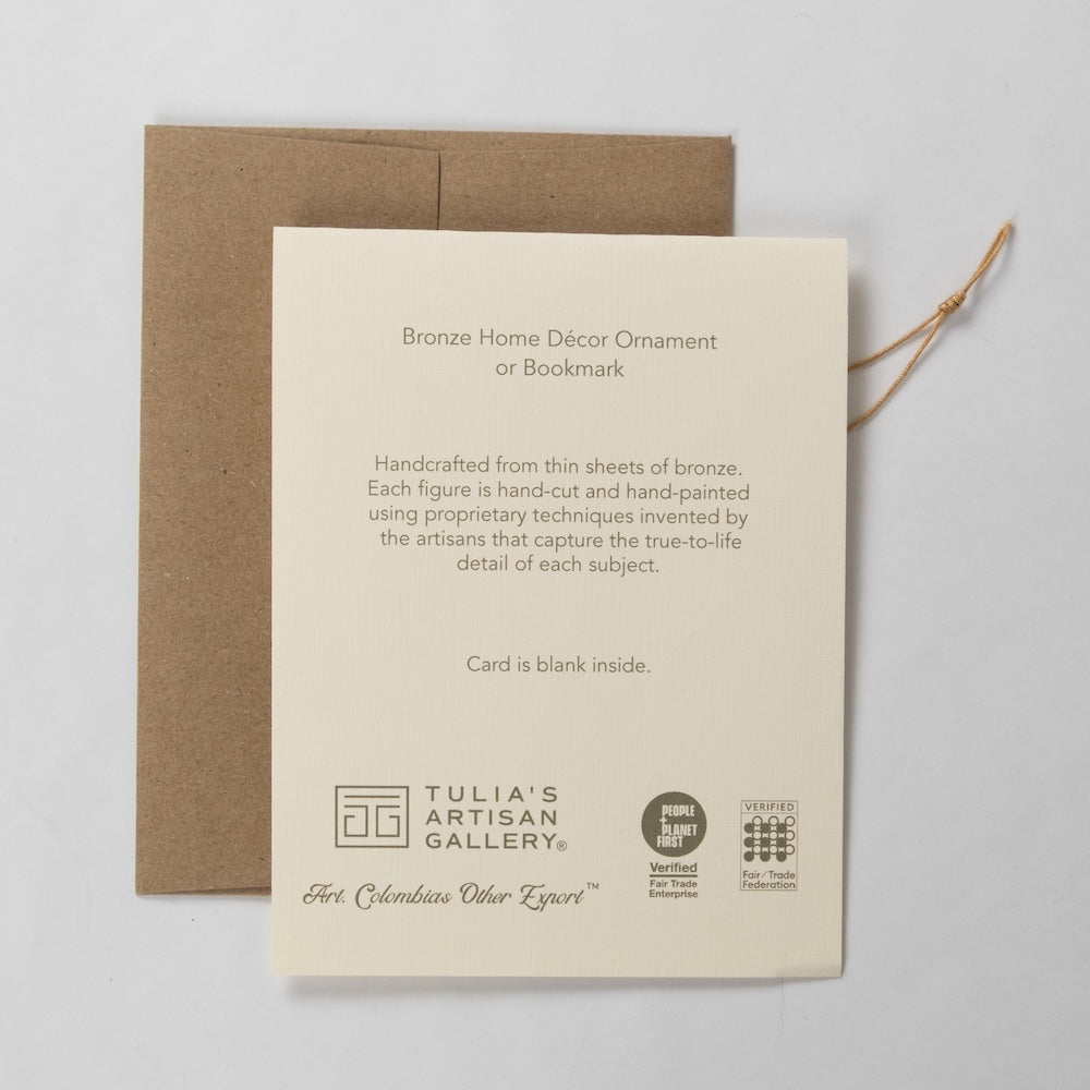 American Bald Eagle Ornament with Blank Notecard