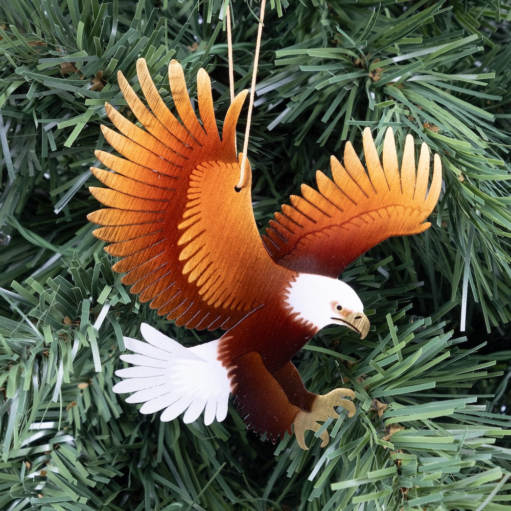 American Bald Eagle Ornament with Blank Notecard