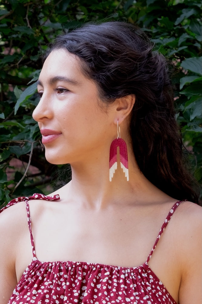 Waterfall Rose Earrings