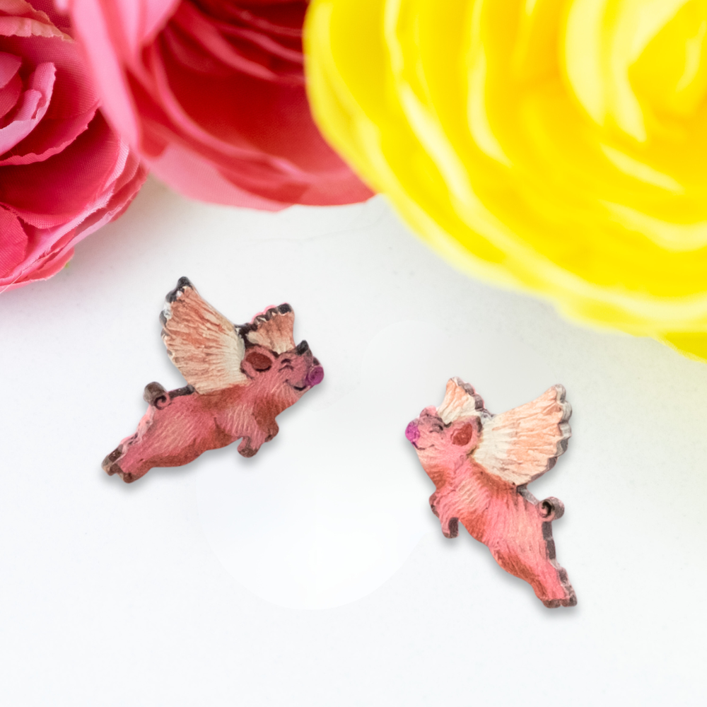 Flying Pig Earrings-SM