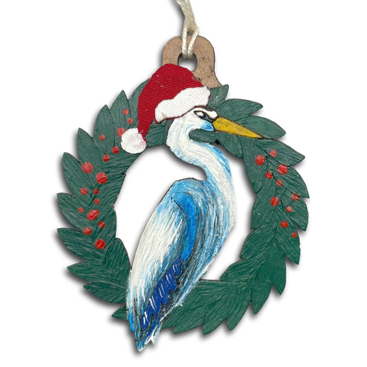 Blue Heron Holiday Ornament