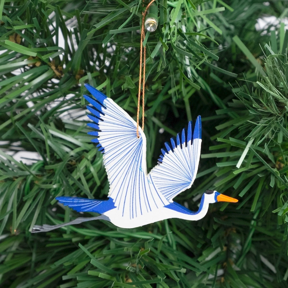 Flying Heron Ornament