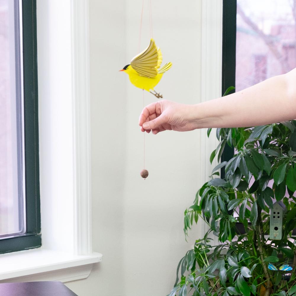 American Goldfinch Bird Flying Mobile