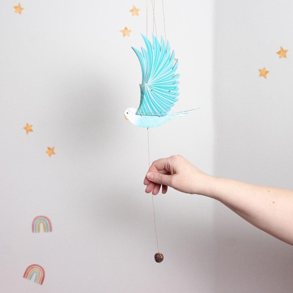 Parakeet Flying Mobile - Unique Handmade Gifts – Tulia's Artisan Gallery