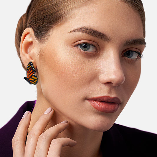 Monarch Butterfly Earrings-LG