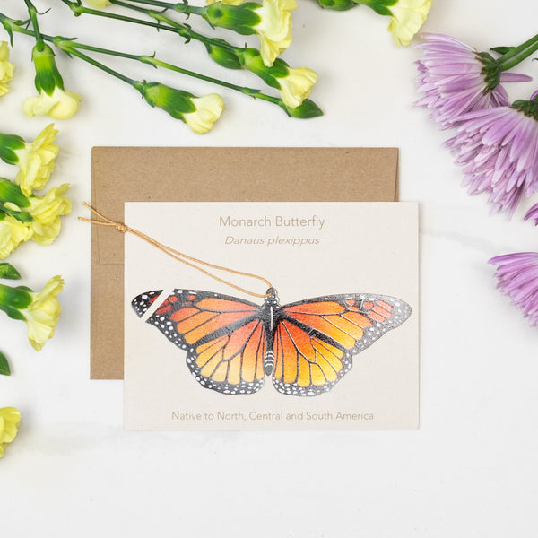 Monarch Butterfly Ornament Notecard Gift – Tulia's Artisan Gallery