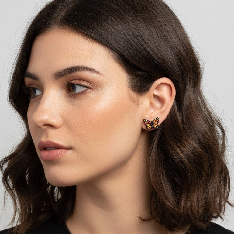 Monarch Butterfly Earrings- SM
