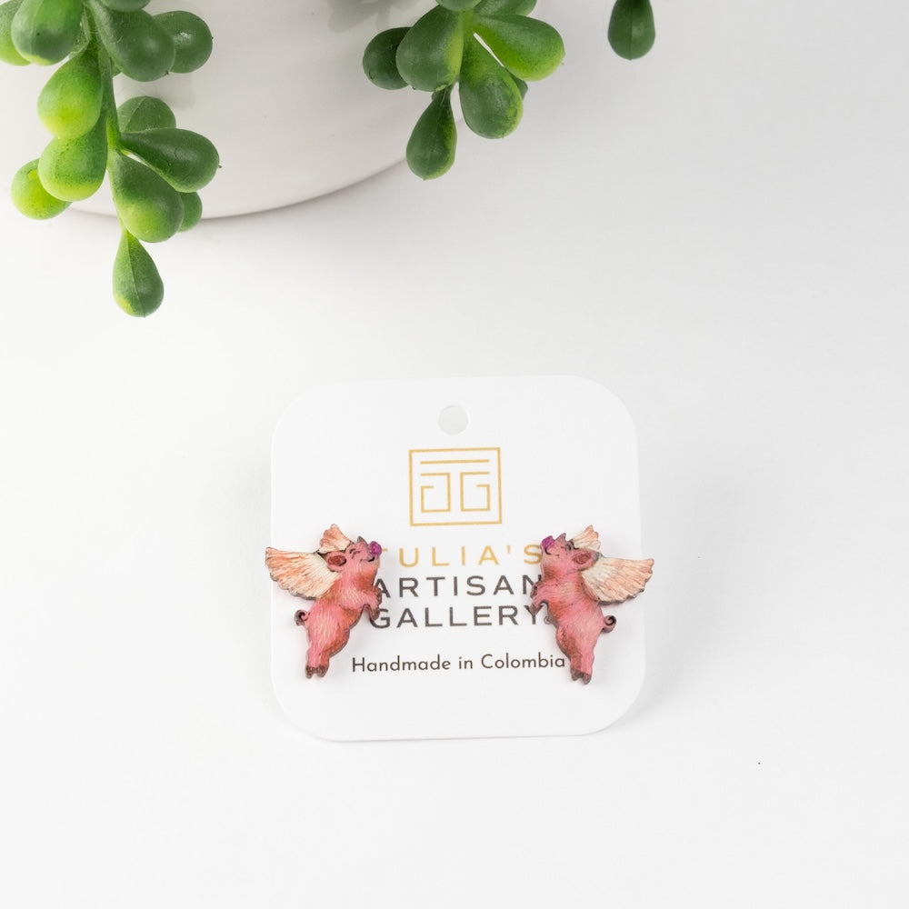 Flying Pig Earrings-SM
