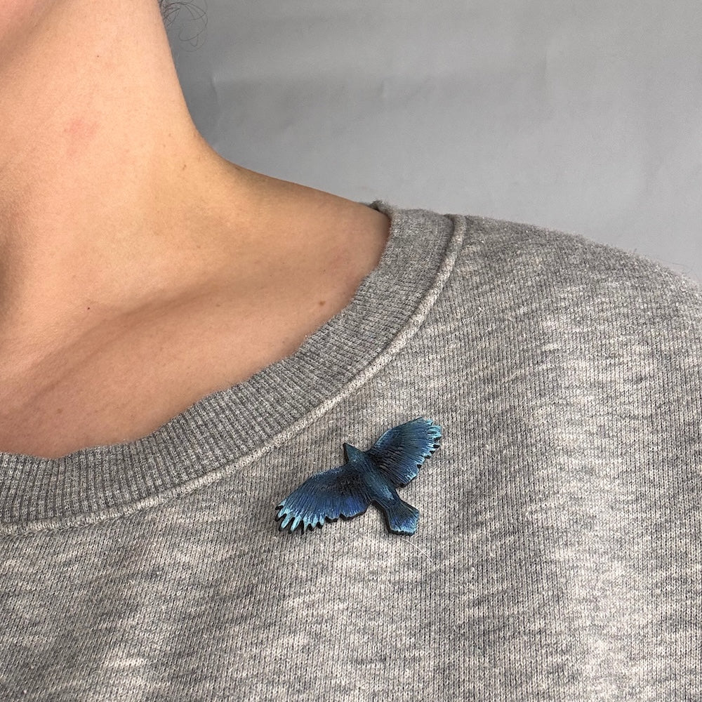Raven Brooch
