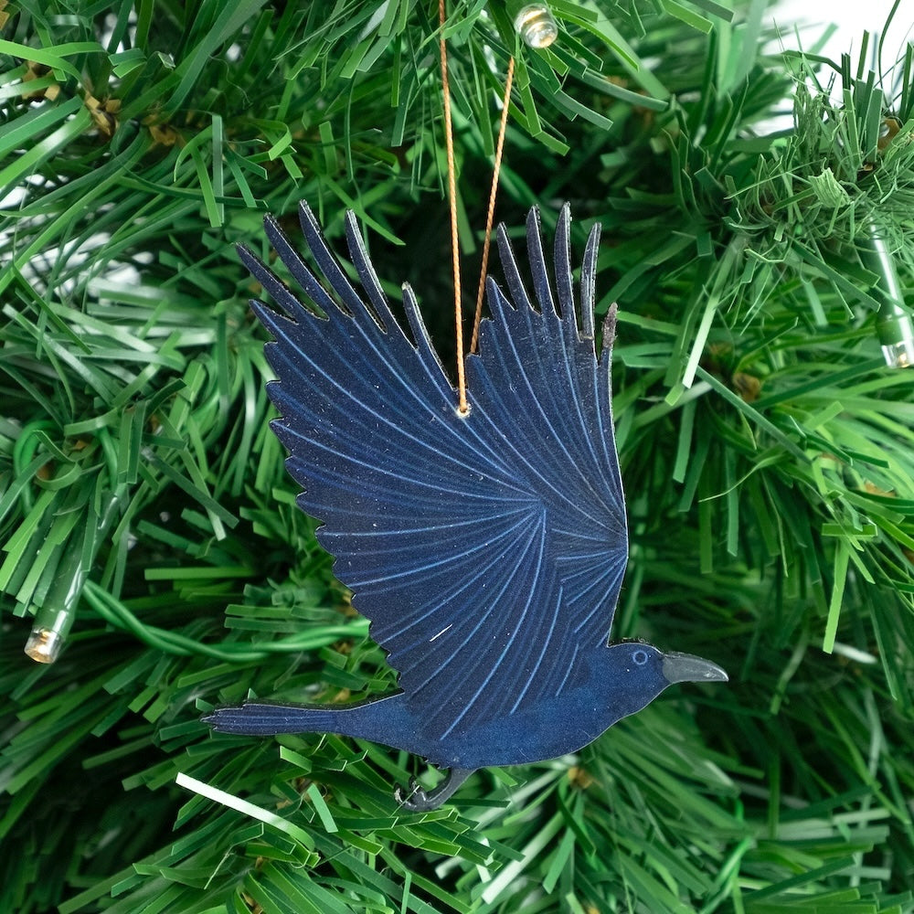 Flying Raven Ornament