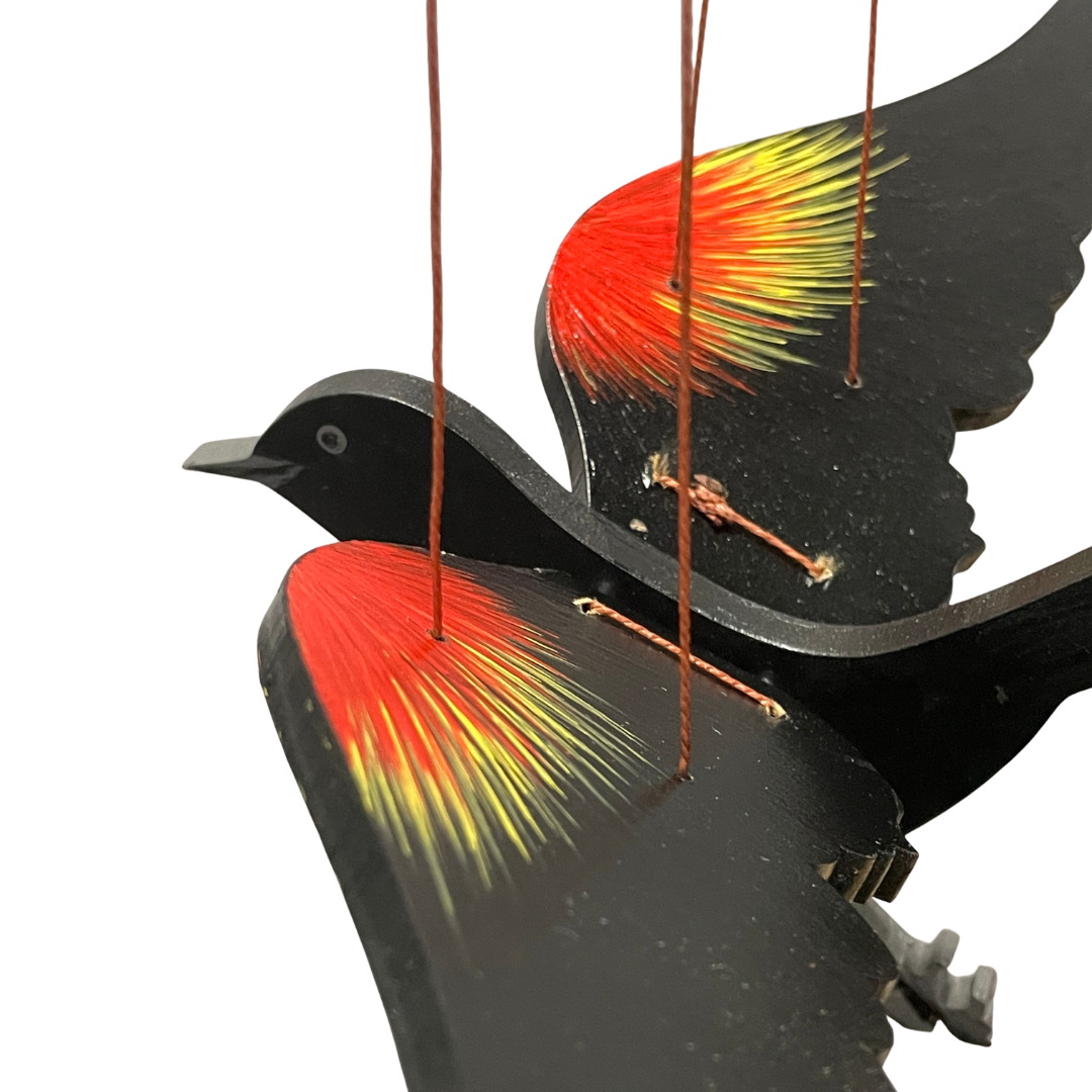Red-winged Blackbird Flying Mobile