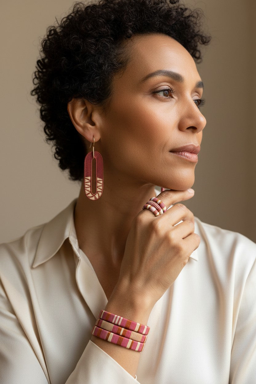 Rose & Copper wire bracelets-TAVWE