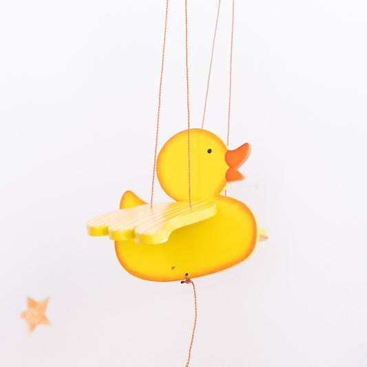 Yellow Duckie Flying Mobile