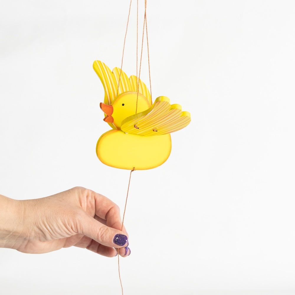 Yellow Duckie Flying Mobile