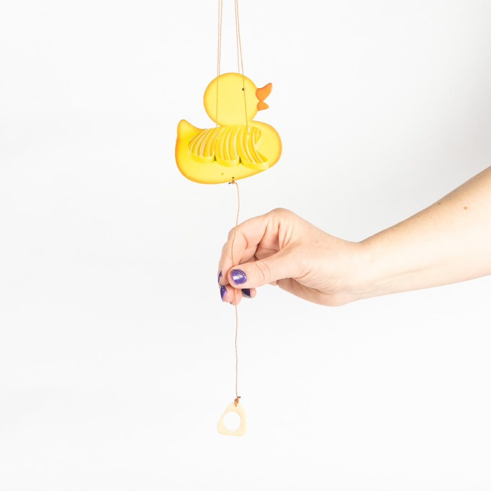 Yellow Duckie Flying Mobile